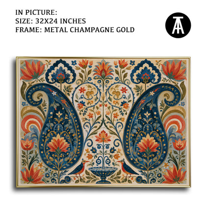 Artwork in Metal Champagne Gold Frame