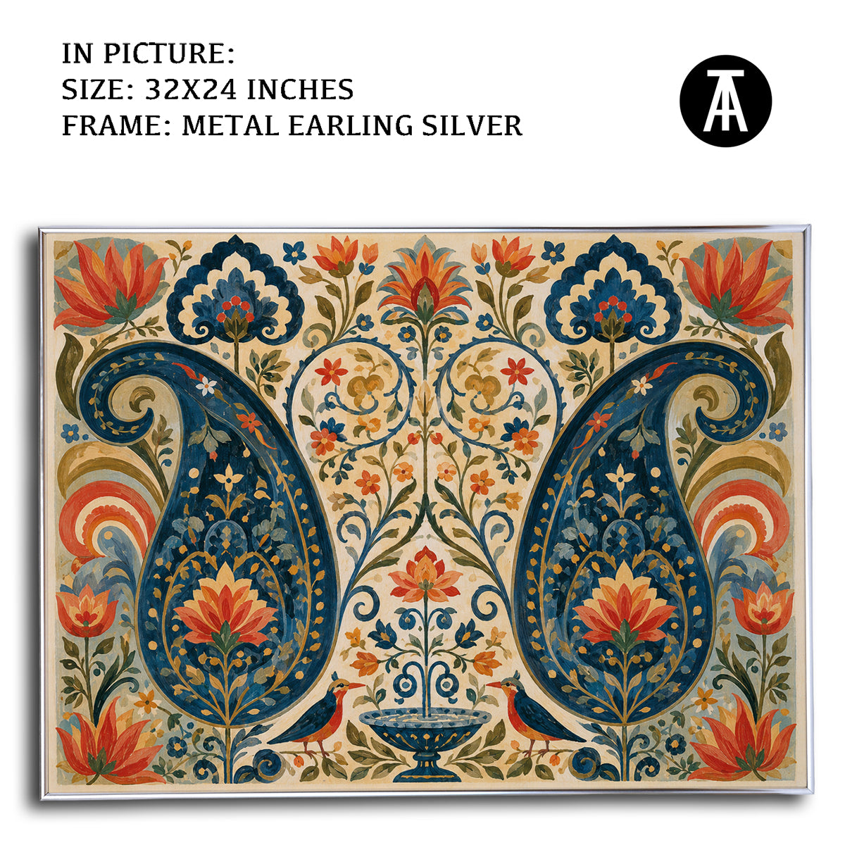Artwork in Metal Earling Silver Frame