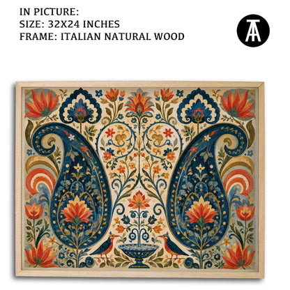 Artwork in Natural Wood Frame