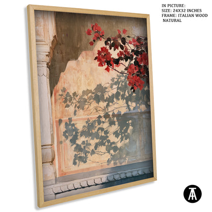 Artwork in Natural Wood Frame