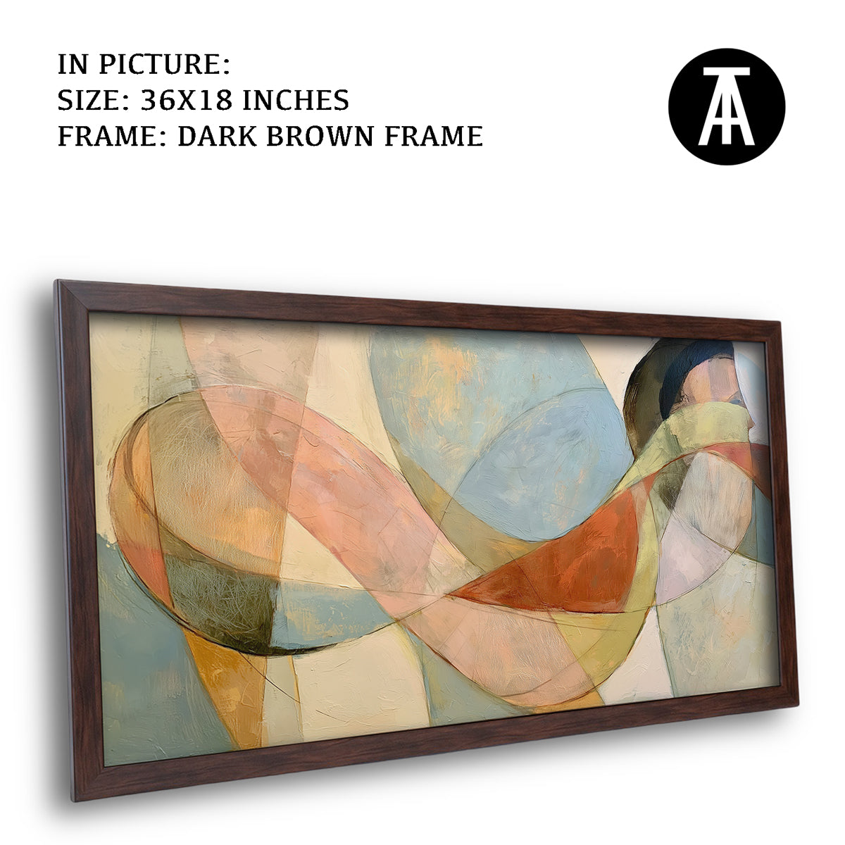 Artwork in Dark Brown Frame