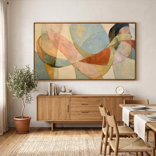 Abstract Painting in a Lifestyle Setting