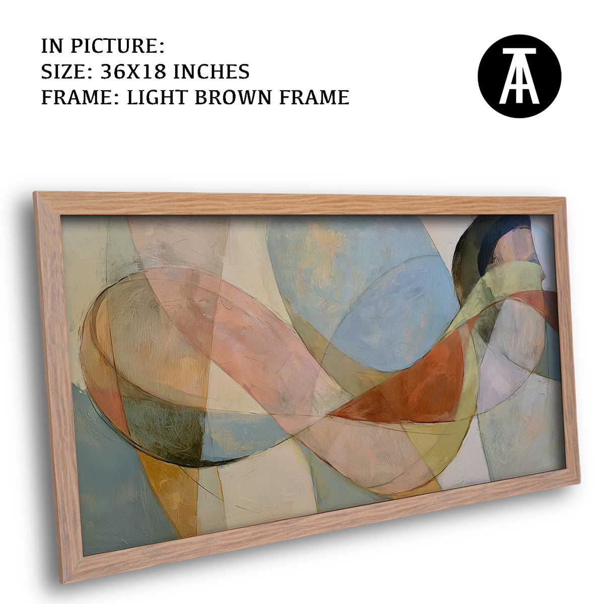 Artwork in Light Brown Frame