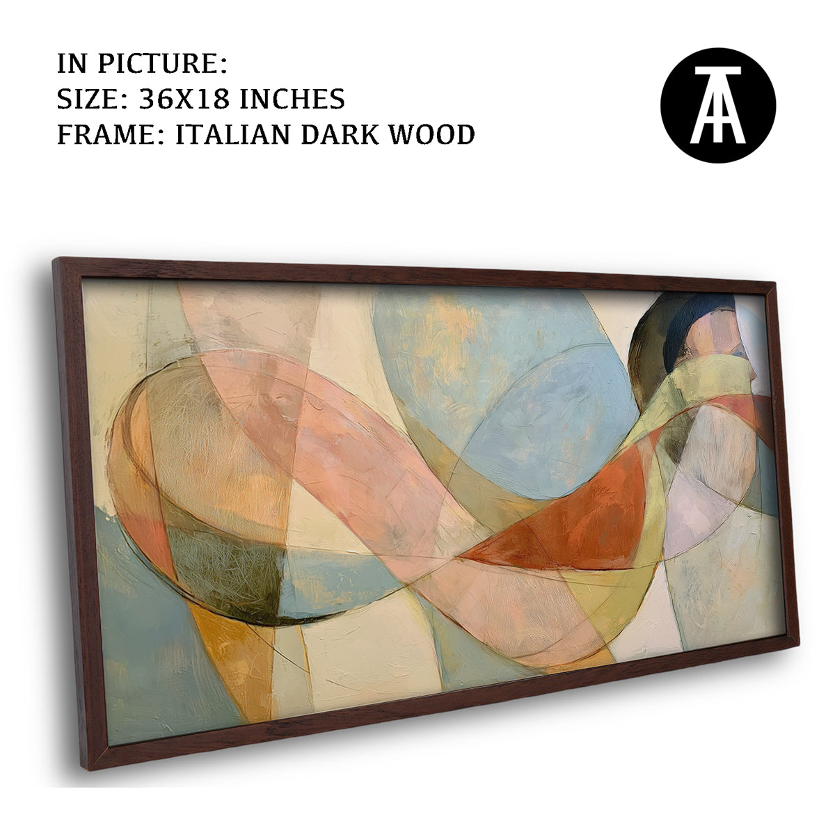Artwork in Dark Wood Frame