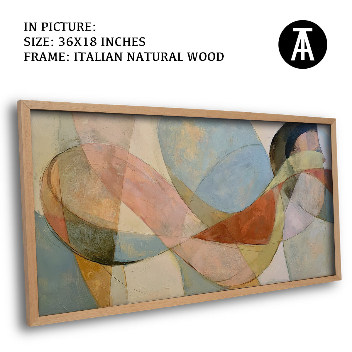 Artwork in Natural Wood Frame