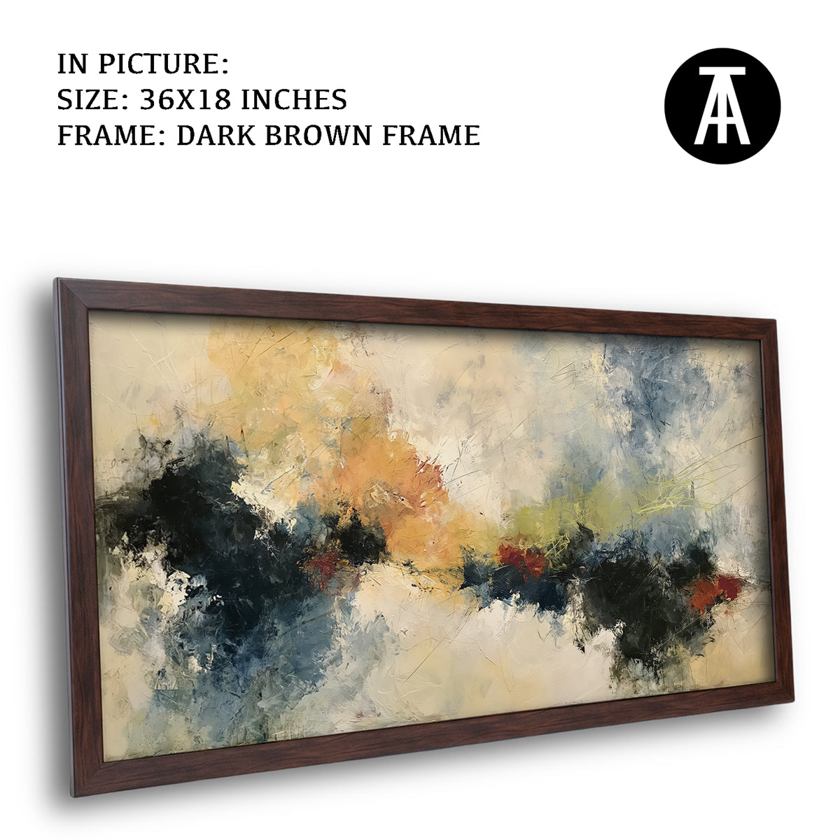 Artwork in Dark Brown Frame