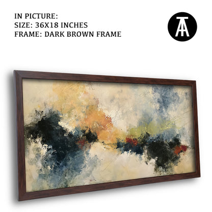 Artwork in Dark Brown Frame