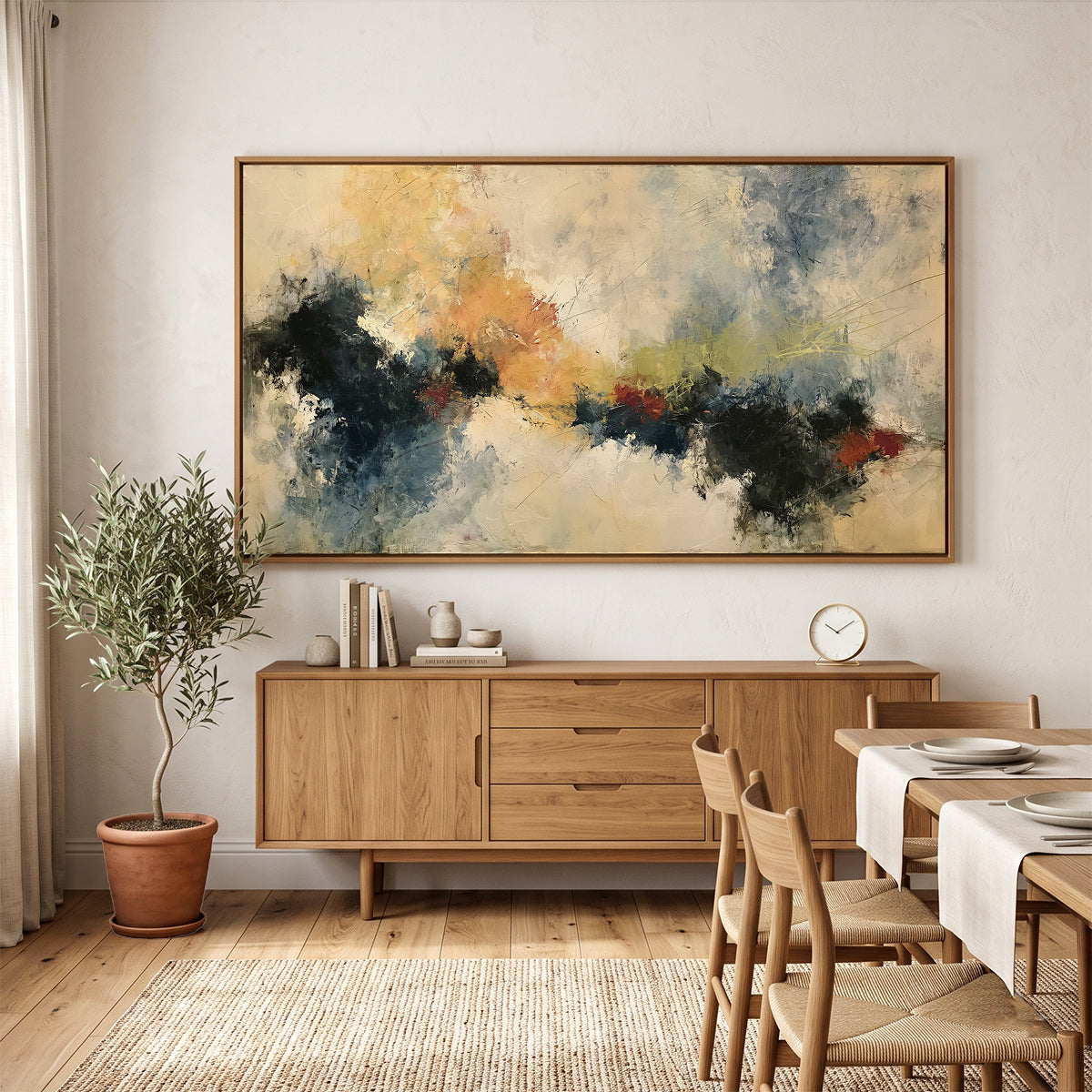Abstract Painting in a Lifestyle Setting