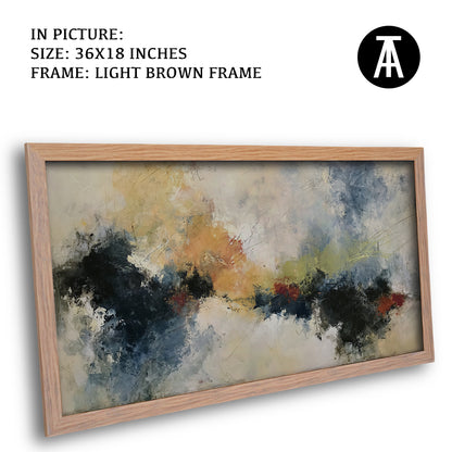 Artwork in Light Brown Frame