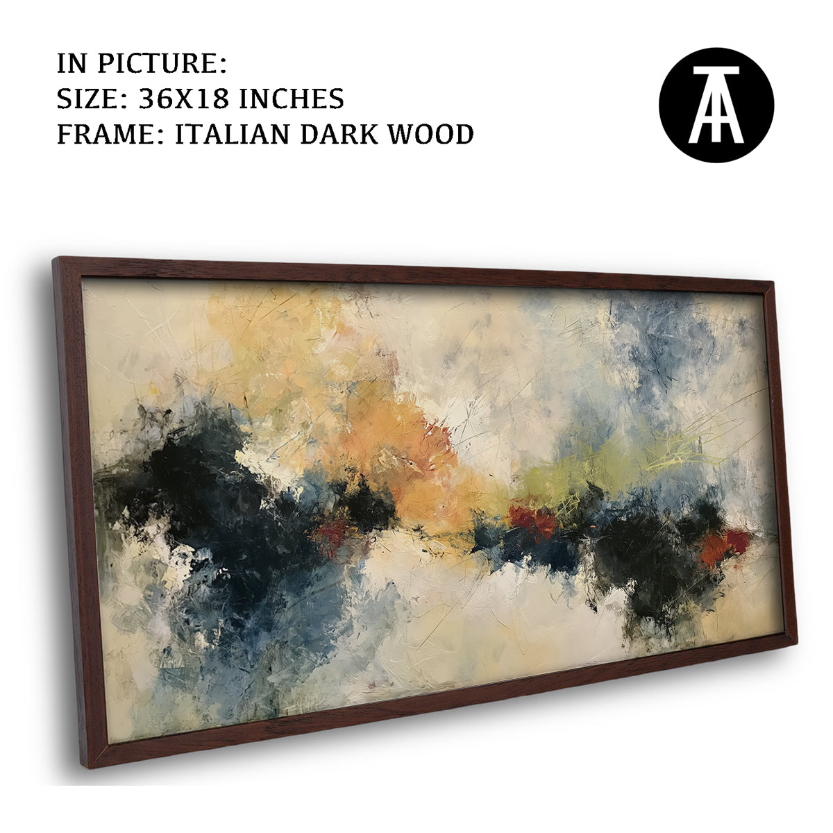 Artwork in Dark Wood Frame