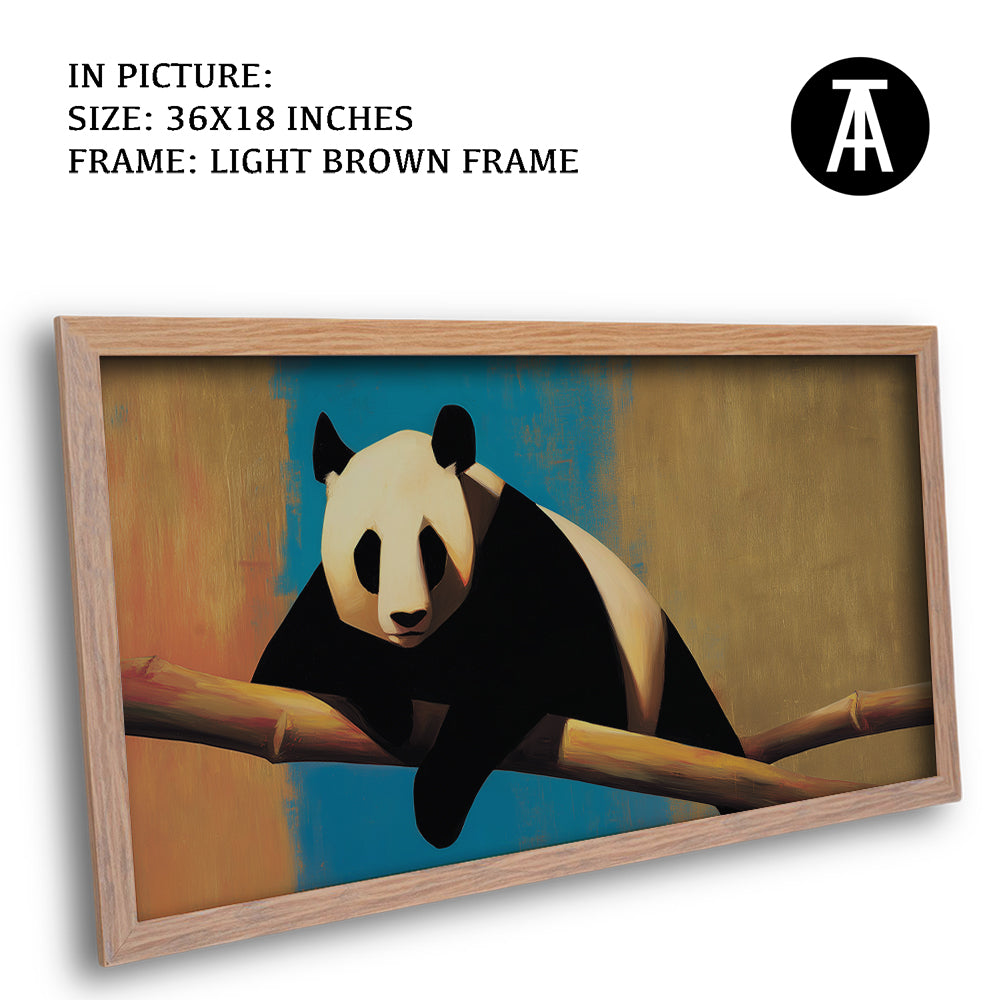 Artwork in Light Brown Frame