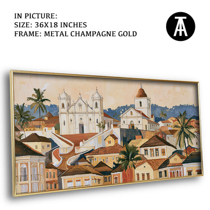 Artwork in Metal Champagne Gold Frame