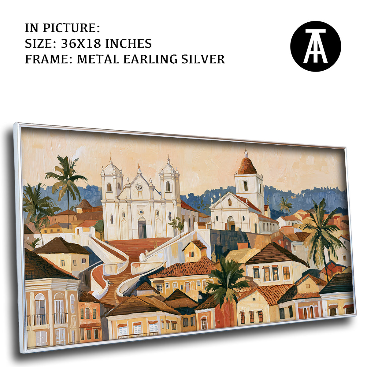 Artwork in Metal Earling Silver Frame