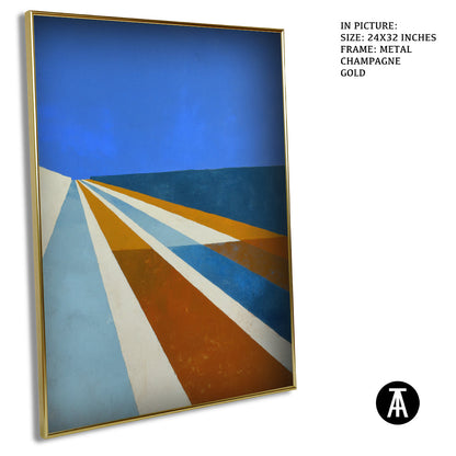 Artwork in Metal Champagne Gold Frame