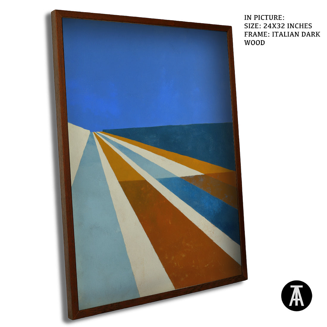 Artwork in Dark Wood Frame