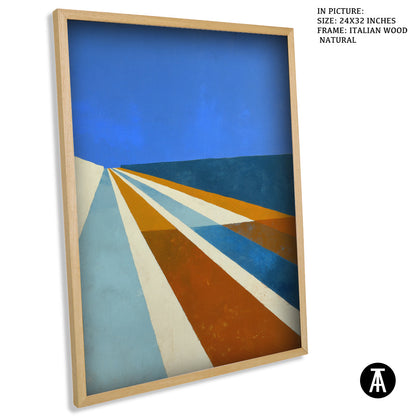 Artwork in Natural Wood Frame