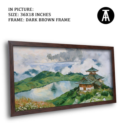 Artwork in Dark Brown Frame