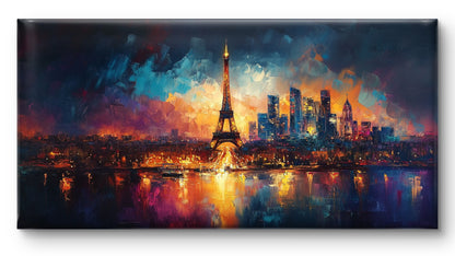 Paris At Night by Pompidou Moderne | Painting for Living Room