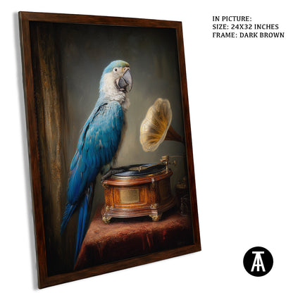 Artwork in Dark Brown Frame