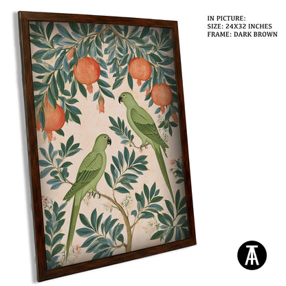Artwork in Dark Brown Frame