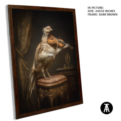 Artwork in Dark Brown Frame