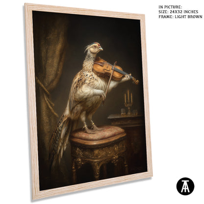 Artwork in Light Brown Frame