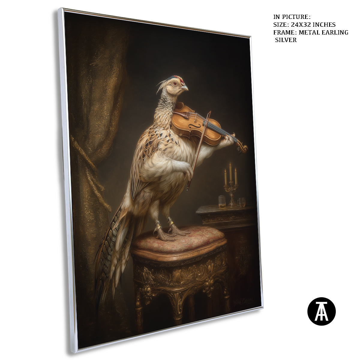 Artwork in Metal Earling Silver Frame