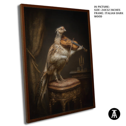 Artwork in Dark Wood Frame