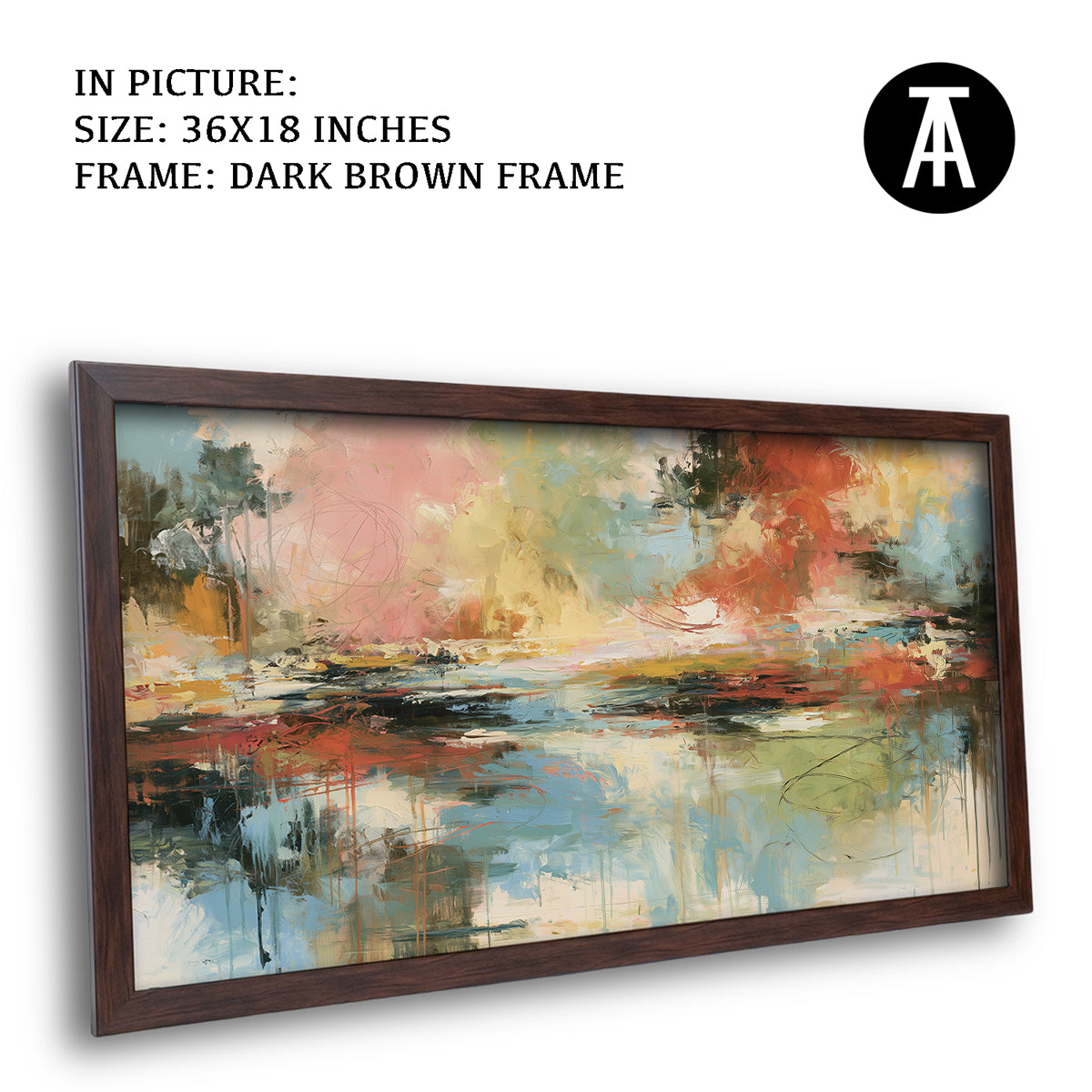 Artwork in Dark Brown Frame