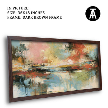 Artwork in Dark Brown Frame