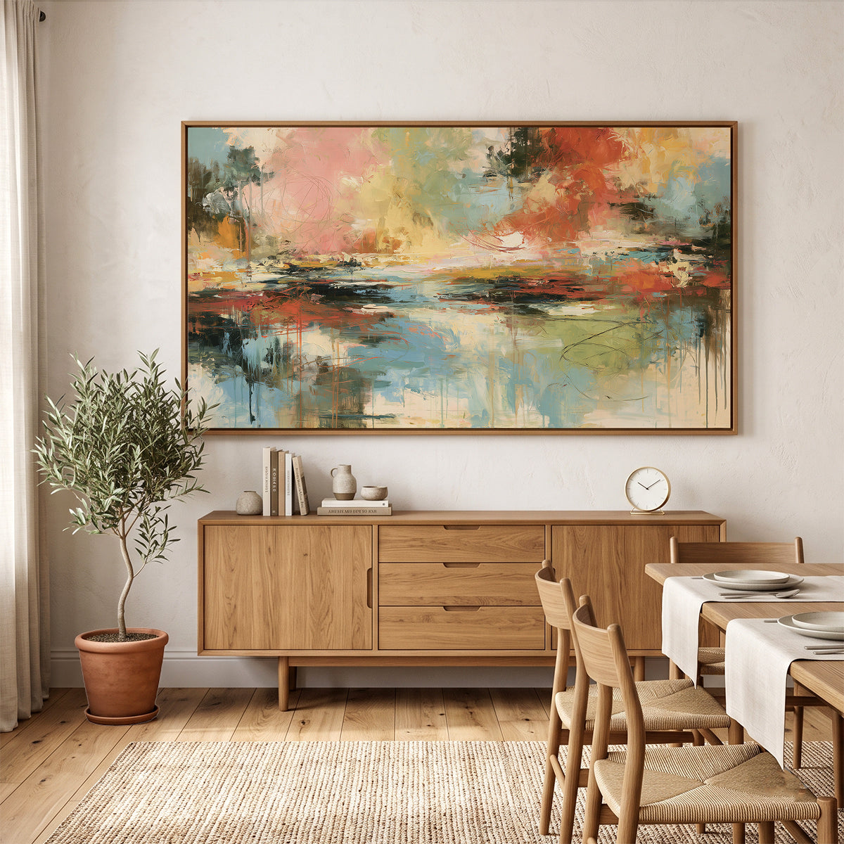 Abstract Painting in a Lifestyle Setting