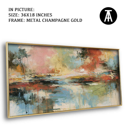 Artwork in Metal Champagne Gold Frame
