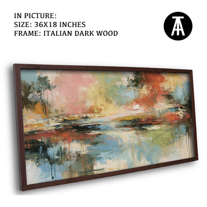 Artwork in Dark Wood Frame