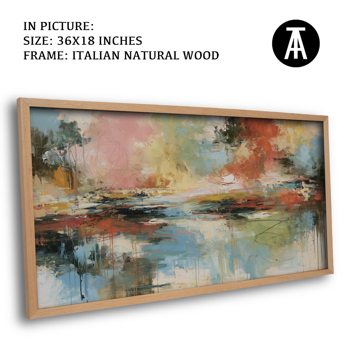 Artwork in Natural Wood Frame