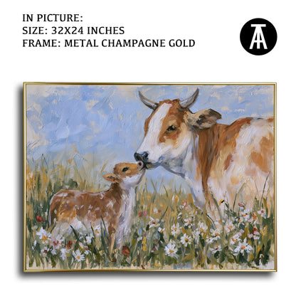 Artwork in Metal Champagne Gold Frame
