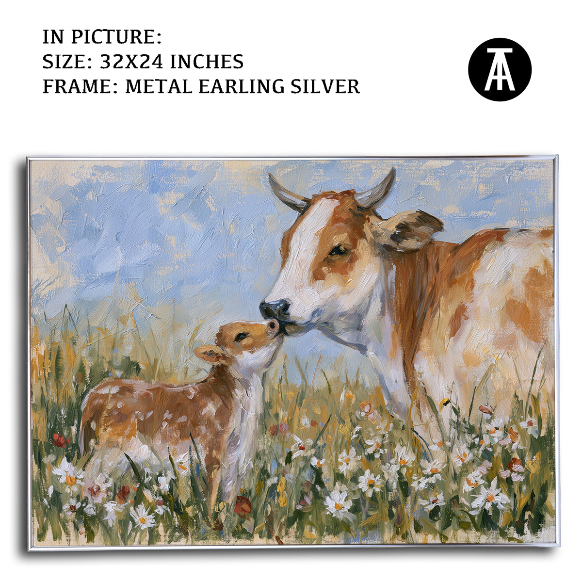 Artwork in Metal Earling Silver Frame