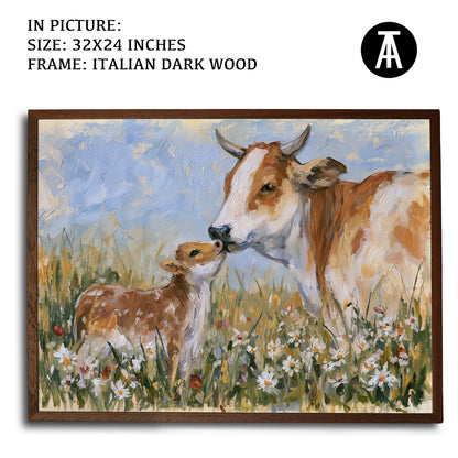 Artwork in Dark Wood Frame