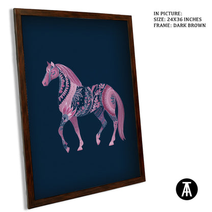 Artwork in Dark Brown Frame