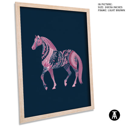 Artwork in Light Brown Frame