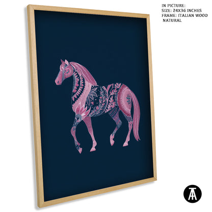 Artwork in Natural Wood Frame