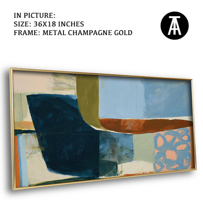 Artwork in Metal Champagne Gold Frame