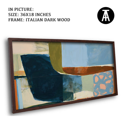 Artwork in Dark Wood Frame