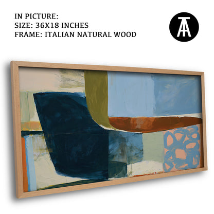 Artwork in Natural Wood Frame