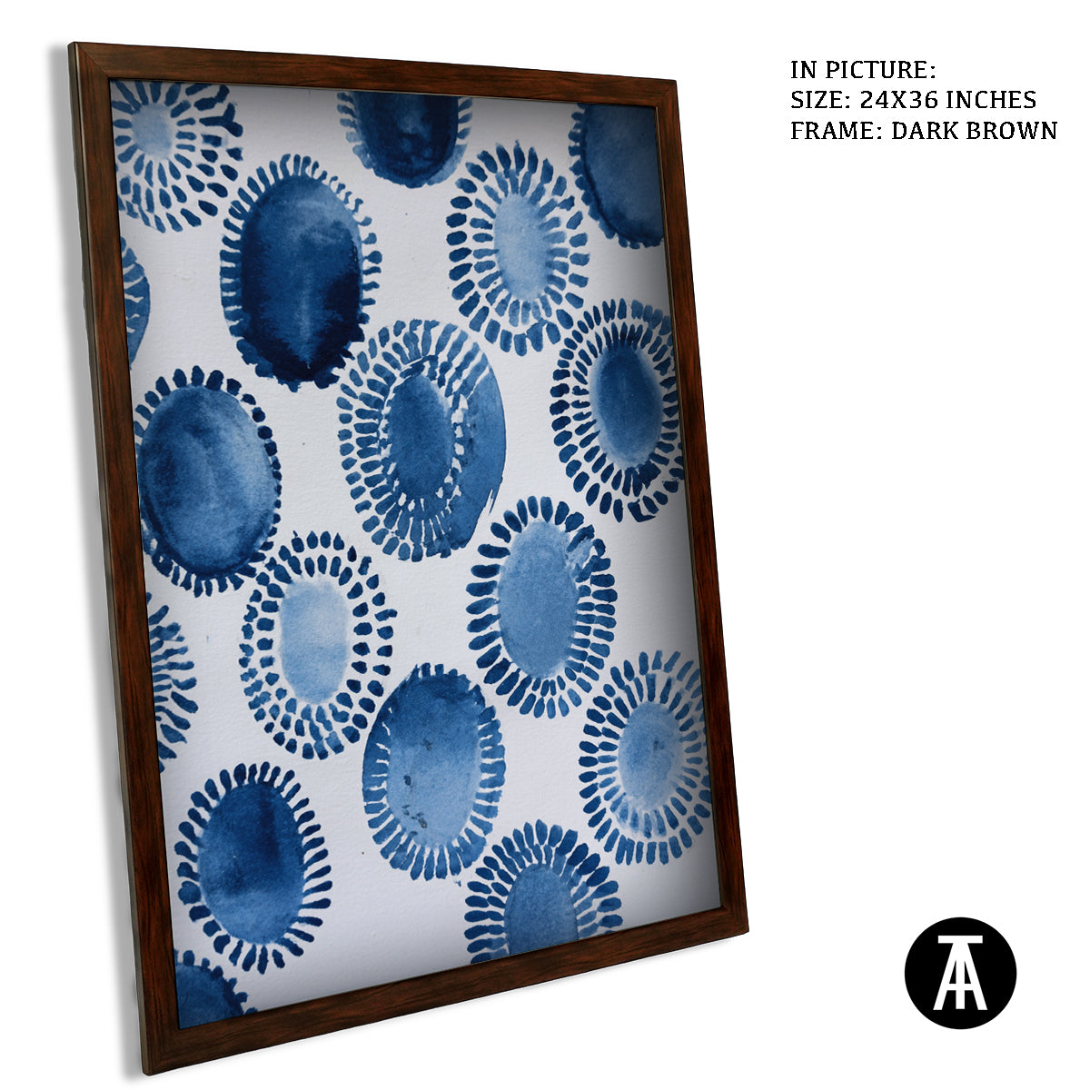 Artwork in Dark Brown Frame