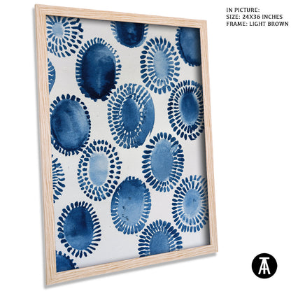 Artwork in Light Brown Frame