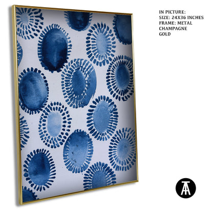 Artwork in Metal Champagne Gold Frame