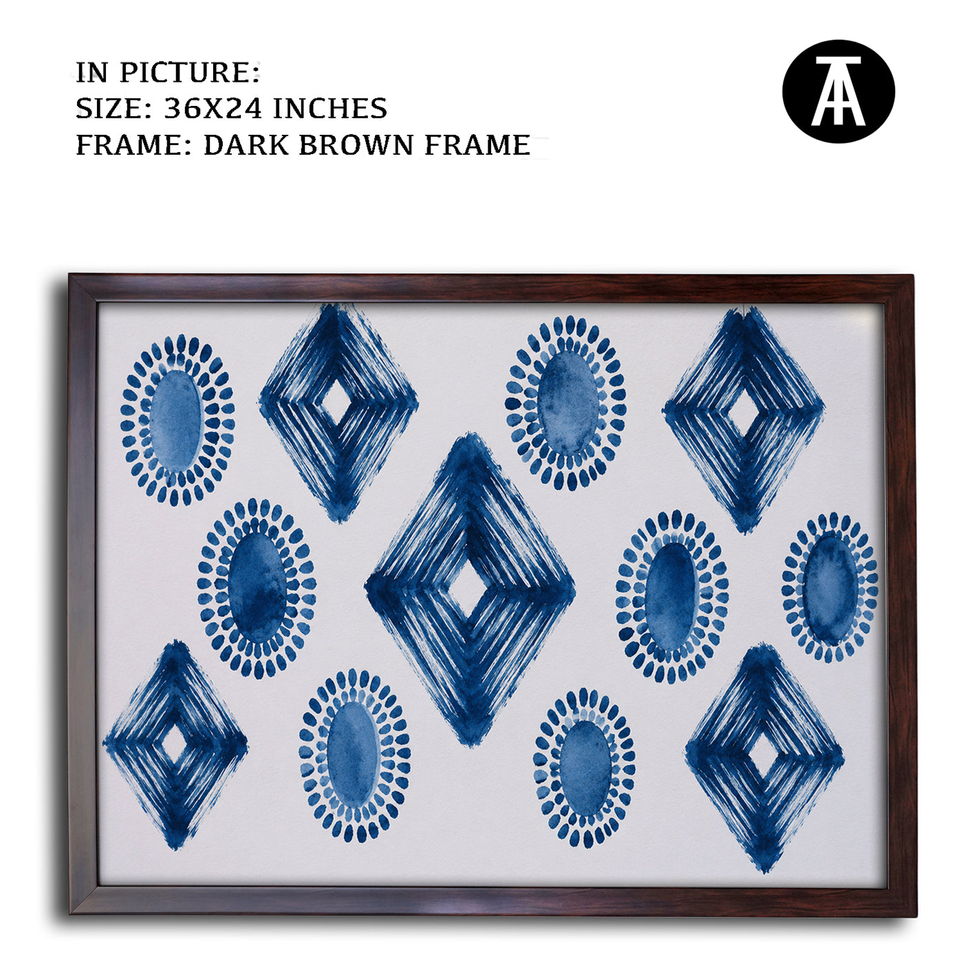 Artwork in Dark Brown Frame
