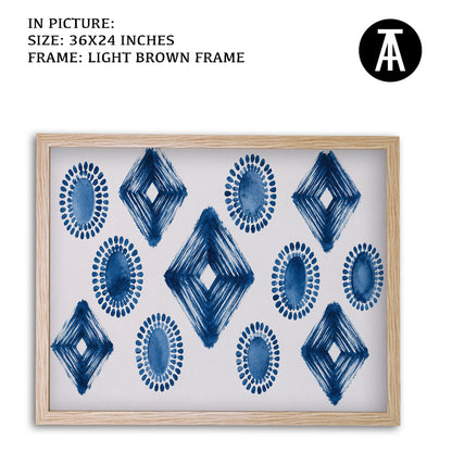 Artwork in Light Brown Frame