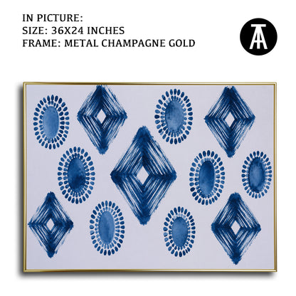 Artwork in Metal Champagne Gold Frame