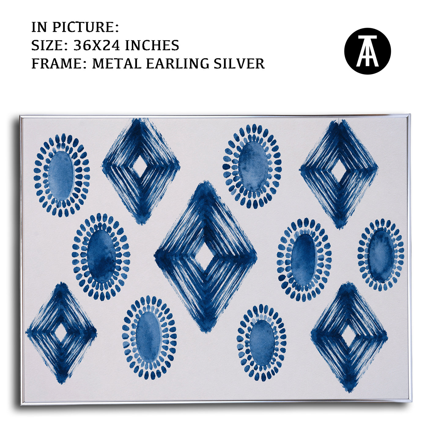 Artwork in Metal Earling Silver Frame